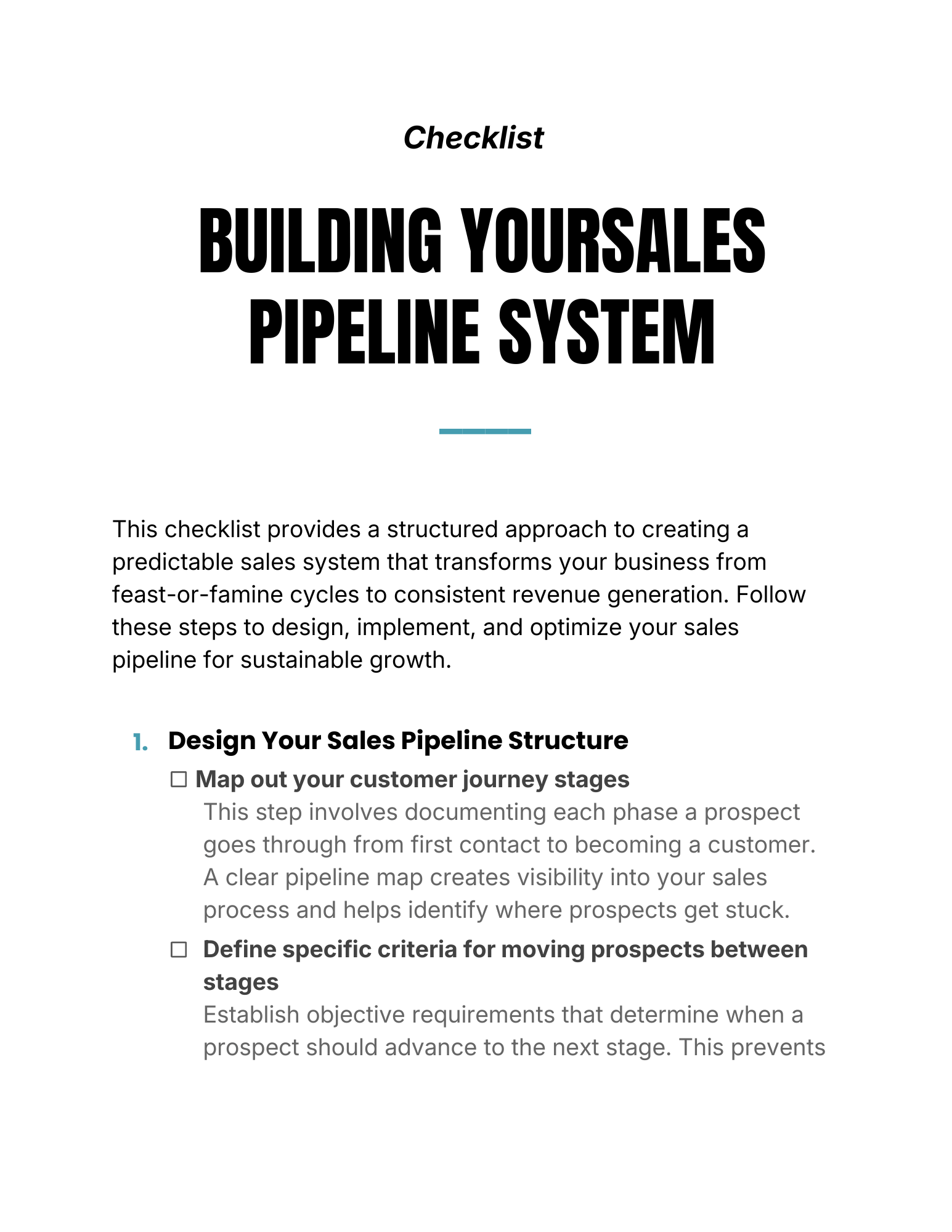 Building Your Sales Pipeline System - Checklist.pdf